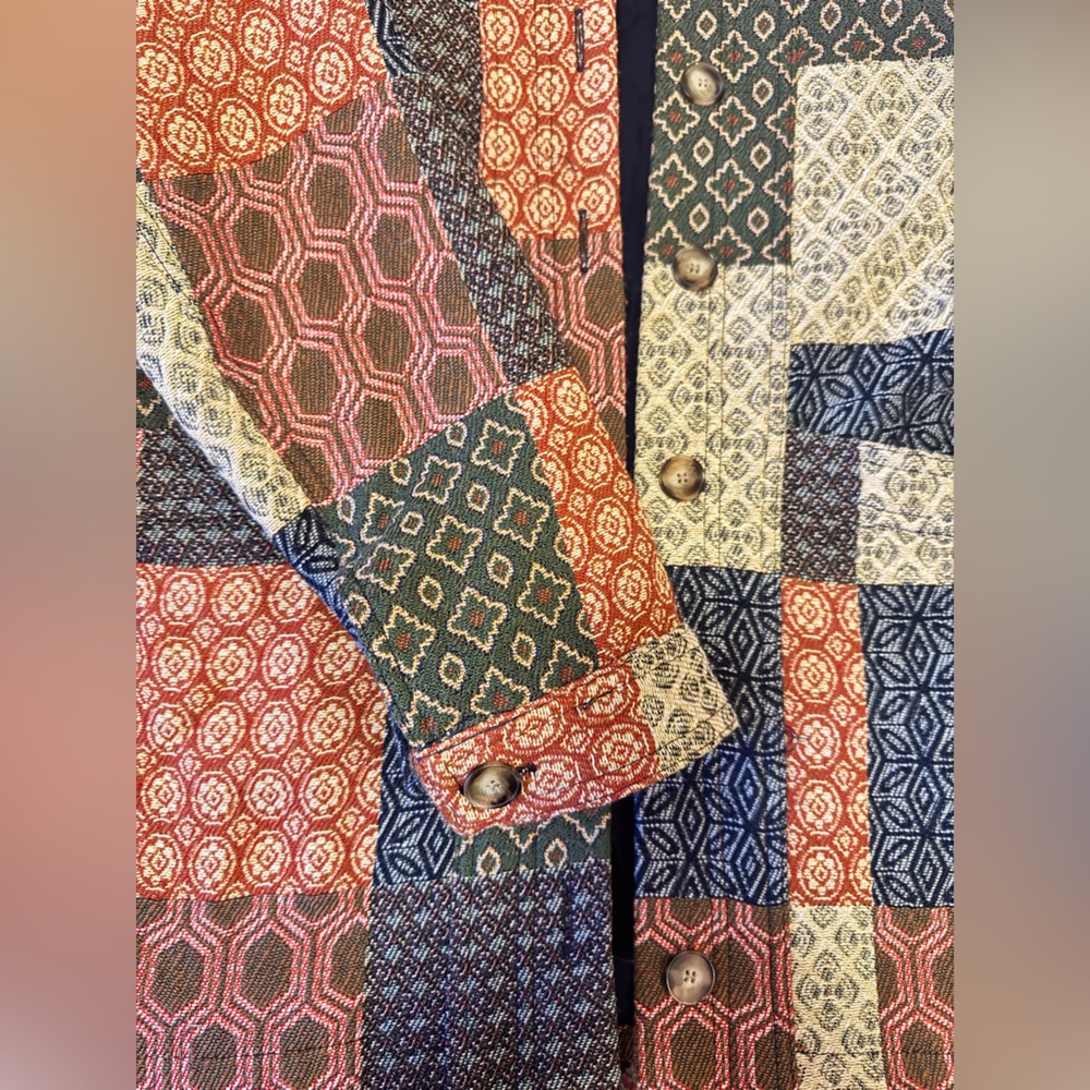 Sezane Will Jacket Dama Patchwork - Size L - image 3